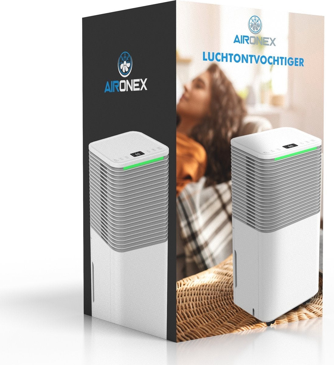 Aironex Luftentfeuchter LO12 – 12 L/Tag – Bis 25 m² – Leise 36 dB – Weiß