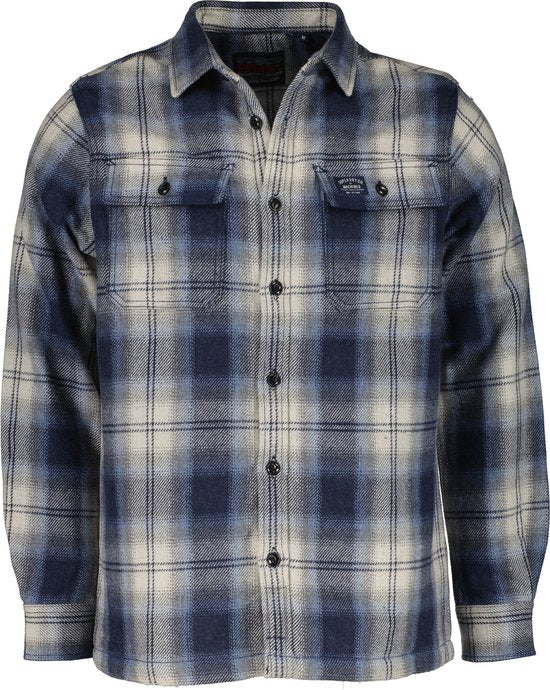 Superdry – Miller Jacke, Wolle, Blau – Herren – Größe XL – Modern-Fit