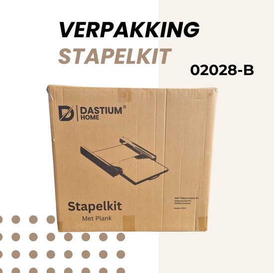 Dastium Home – Schwarzes Stapelset für Waschmaschine und Trockner – Stapelset für Waschmaschine und Trockner – Zwischenstück für Waschmaschine und Trockner – Universal – Schwarz