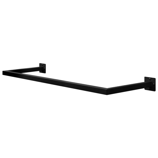 Esituro Wandkleiderstange – 114 x 6,5 x 30 cm – Im Industrial-Stil – Schwarz – 50 kg
