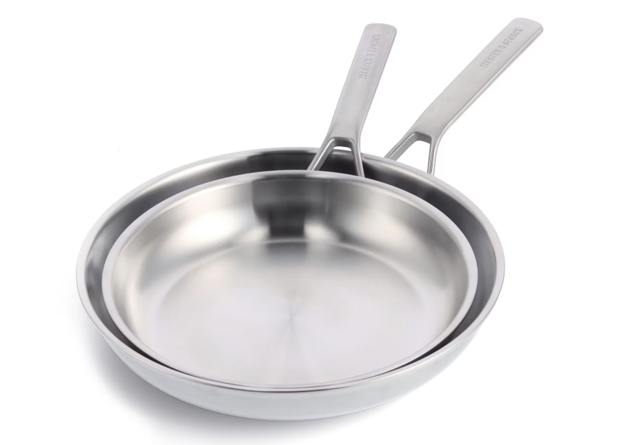 Merten Storck Edelstahl-Topfset – 26 cm & 30 cm – Silber