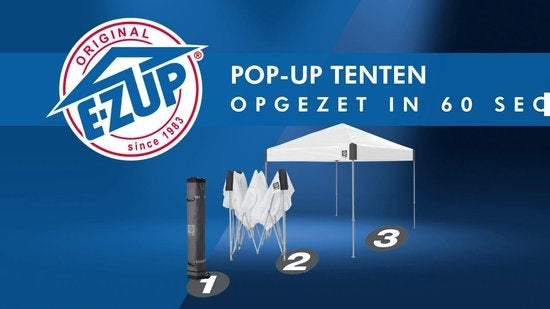 Original E-Z UP Ambassador Partyzelt 3x3m Schwarz