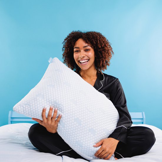 Cloudpillo - Kopfkissen - Memory Foam - Anpassbar - Geeignet für Rücken-, Seiten- und Bauchschläfer - Weiß