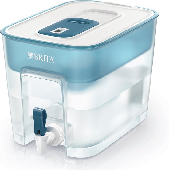 BRITA – Wasserfilterkanne – Flow Cool – Wasserfilter – Wasserspender – 8,2 l – Blau – inkl. 1 MAXTRA PRO ALL-IN-1-Filterkartusche