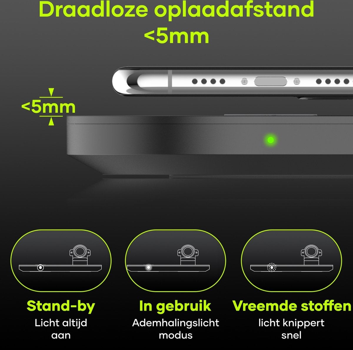 MW DO01 - 3-in-1 Drahtloses Ladegerät iPhone - Drahtloses Ladegerät - Ladestation Apple und Android