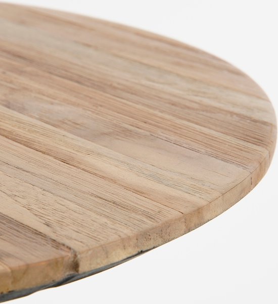 Mica Decorations Jailey Beistelltisch - 2er-Set - H49 x Ø50 cm - Recyceltes Holz - Braun