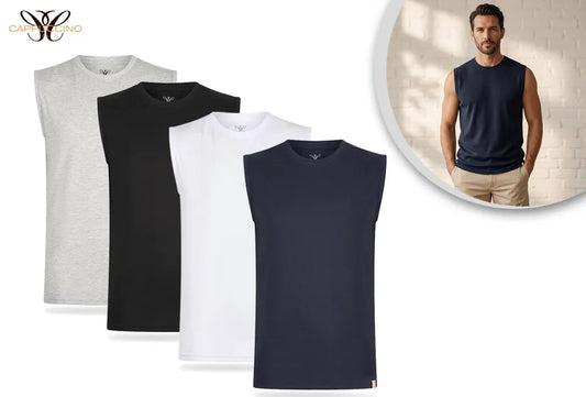 Outspot Duopack Ärmellose T-Shirts – Schwarz – Größe S