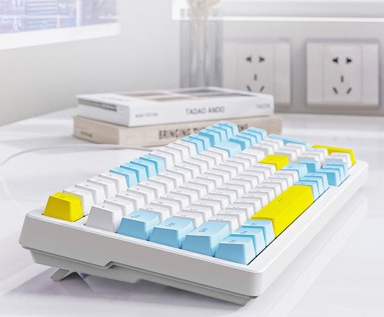 Fuegobird K3MAX Mechanische Gaming Tastatur - 100Tasten - Gasket Mod - Roter Schalter - QWERTY - Mechanische RGB Tastatur mit Hintergrundbeleuchtung - Lemon