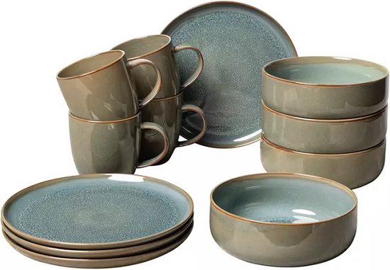 LIKE BY VILLEROY & BOCH – Crafted Breeze – Frühstücksset, 12-teilig