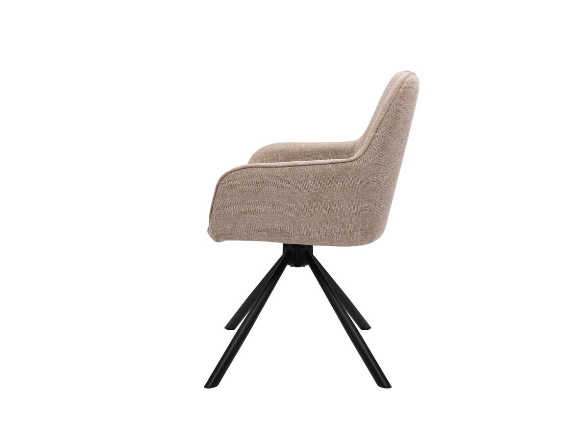 Dutchbone Oliver Drehbarer Esszimmerstuhl – Terra-Stoff – Duo-Set