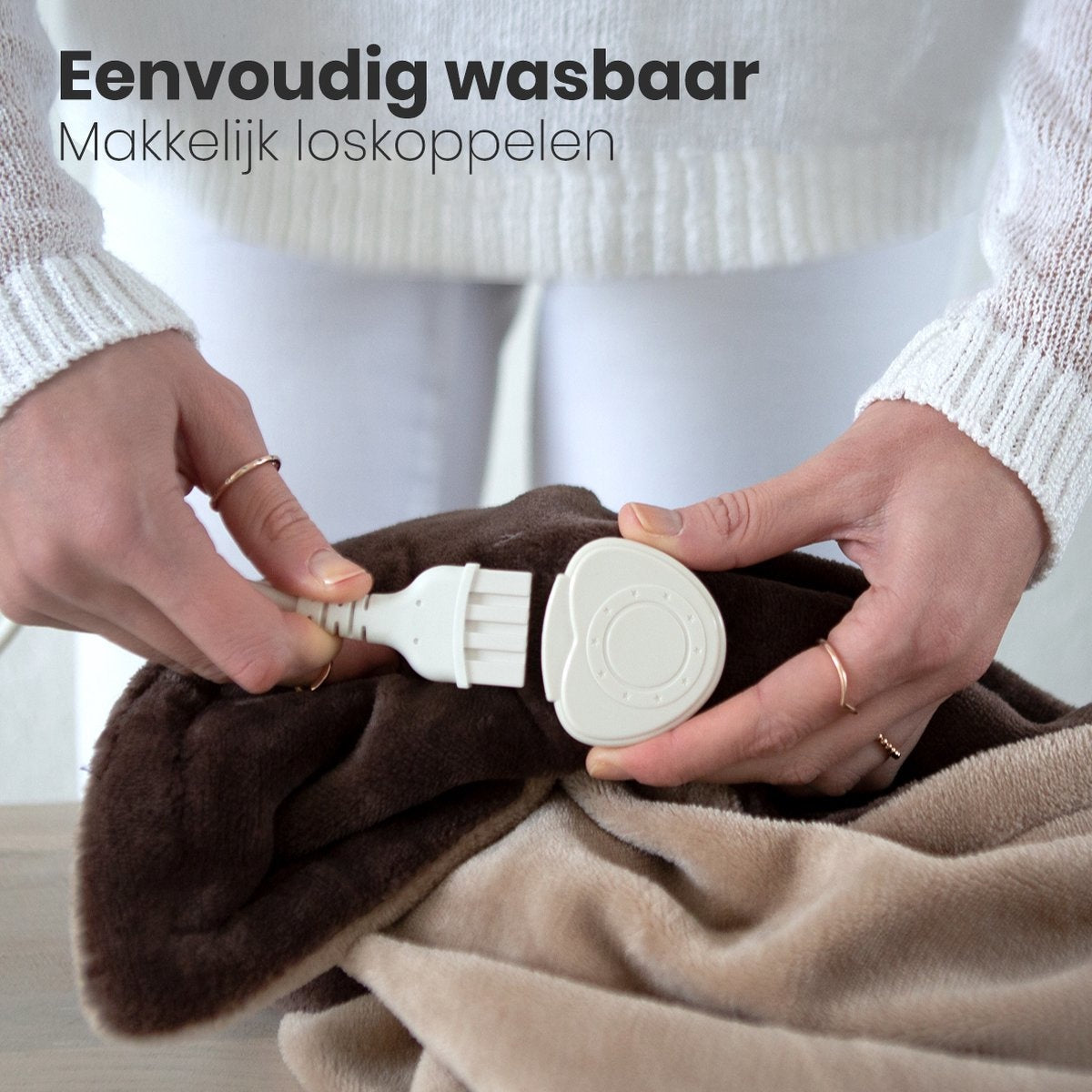 Auronic Elektrische Heizdecke - Ãœberdecke - 2 Personen - 3 Stufen - Mit Timer - 200 x 180 cm - Braun