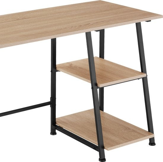 tectake - Paisley Schreibtisch 120x50x73,5cm - rostfrei - hellbraun - 404697