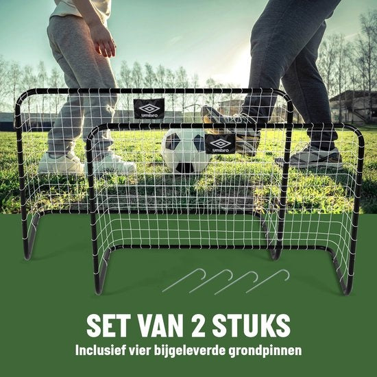 Umbro Fußballtor/Fußballtore Set - 2 Stück - 78 x 45 x 56 cm