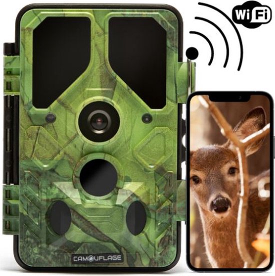 Camouflage EZ45 Wildtierkamera - Wildtierkamera mit Nachtsicht - mit WIFI - Gartenbeobachtung - 24MP