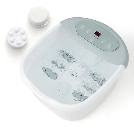 Coast Fußmassagegerät Fußbad mit herausnehmbarem Pedikürestein 1 Stunde Abschaltautomatik grau