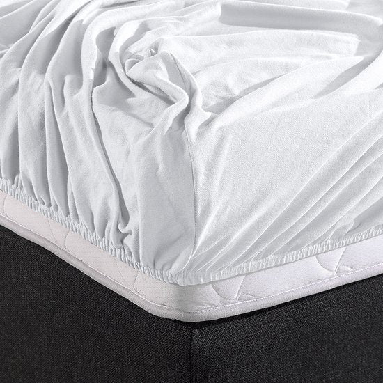 Dreamhouse Doppel-Jersey-Spannbetttuch – 160/180 x 200/220 – Weiß – Herrlich weich