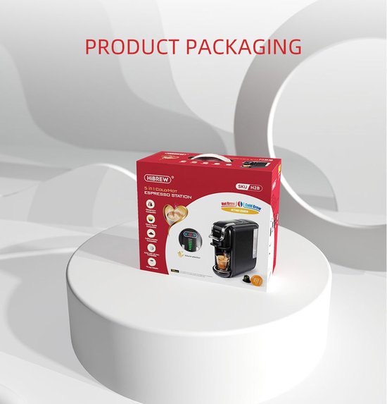 HiBREW H2B Halbautomatische Espressomaschine 0,6 l