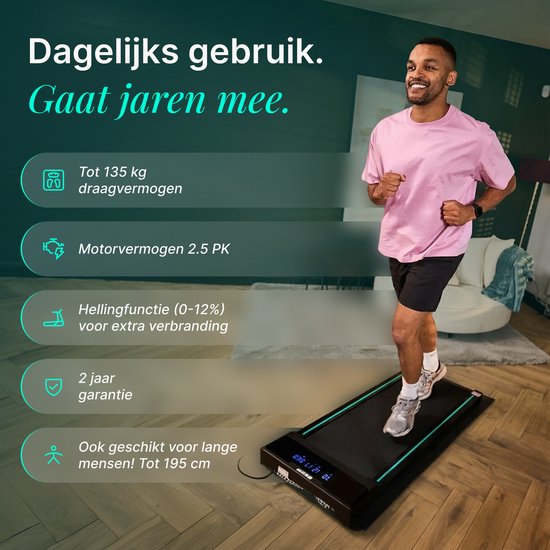 Dreaver Climb – 2-in-1-Laufband, zusammenklappbar, 6 km/h – inklusive App und Zubehör – Laufband – Treadmill – Walking-Band – Walking Pad – für zu Hause