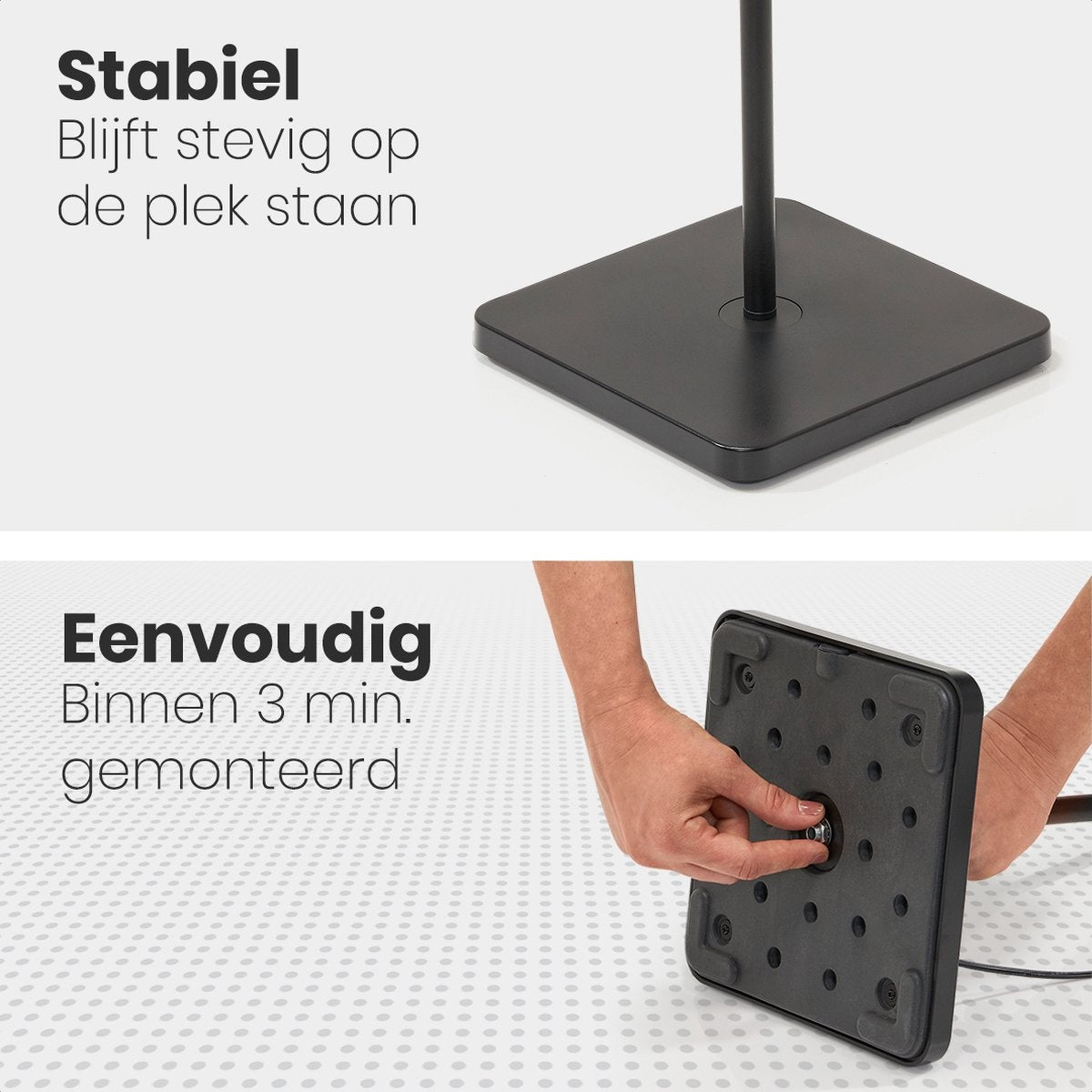 Auronic Stehleuchte - LED Stehleuchte - Geeignet für Wohnzimmer - Dimmbar - Schwarz
