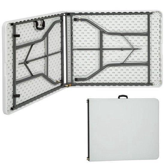 tectake - Campingtisch - Klapptisch - Kunststoff - Abmessung 183 x 76 x 74cm - weiß