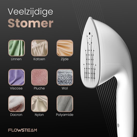Flowsteam PRO Wäschedampfer – 1950 W – 2,2 L – 150 min – Inkl. Bügelbrett - Weiß