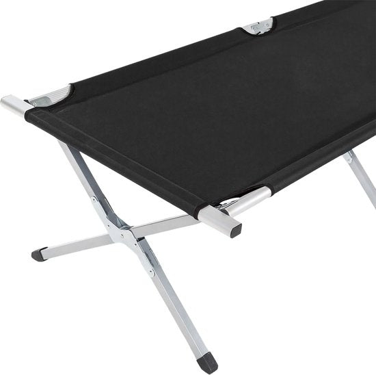 TecTake Feldbett - xl Feldbett 190 cm - Schwarz - 401212