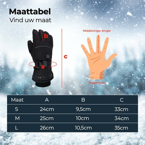 Beheizte Handschuhe - Elektrisch beheizt - USB wiederaufladbar - 3 Stufen - Größe L - Damen / Herren
