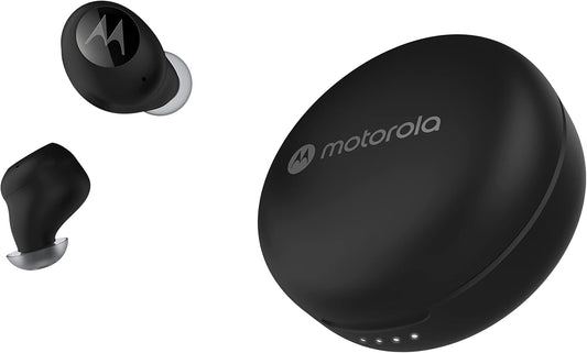 Motorola Sound Wireless earbuds - Moto Buds 250 - In-Ear - Qi-Technologie - wasser- und schweißfest - Touch- und Sprachsteuerung - 18 Stunden Spielzeit - schwarz, S/M/L