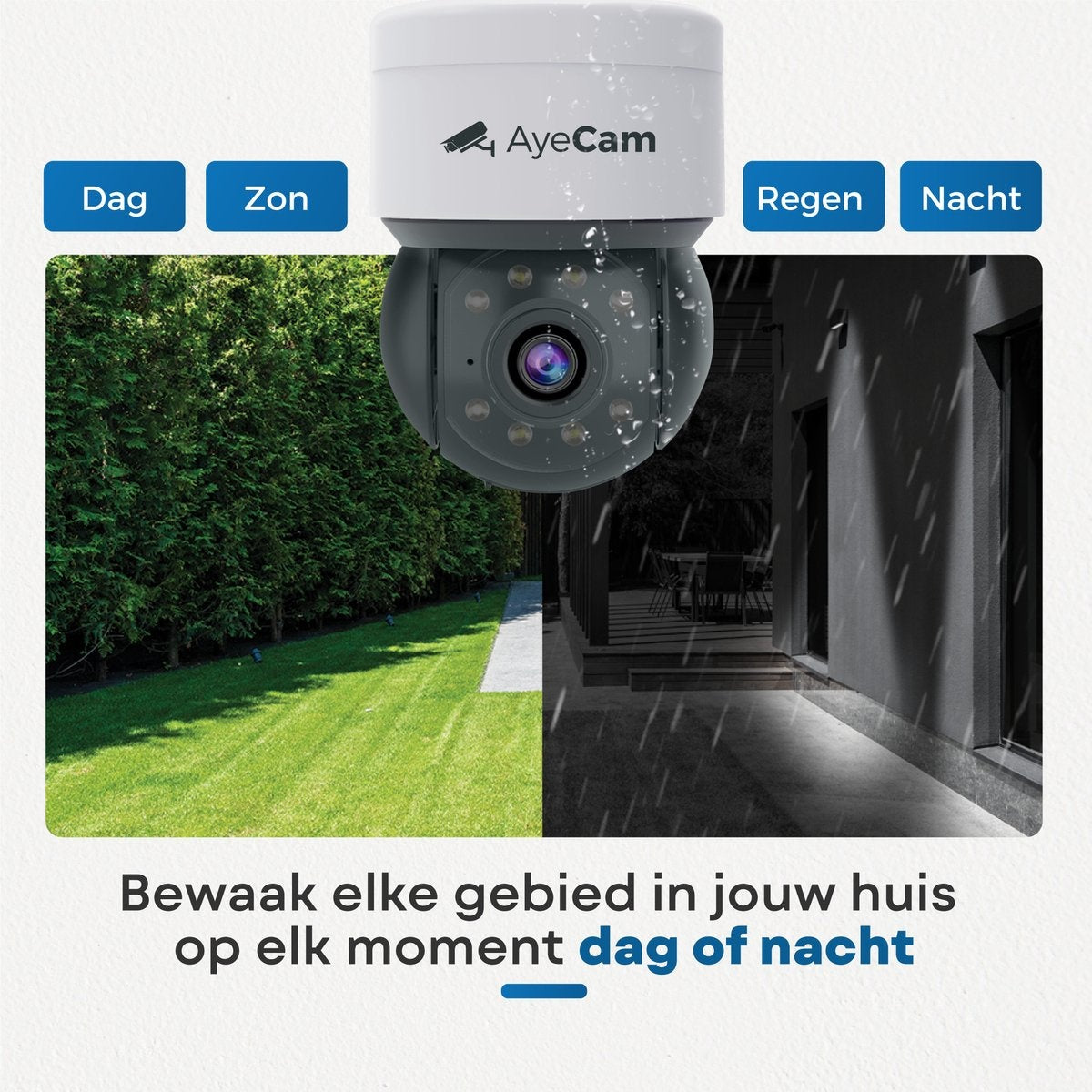 AyeCam Sicherheitskamera Outdoor - 360PRO - FULL HD - Ãœberwachungskamera - Inkl. 32GB SD