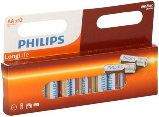 Philips LongLife AA-Batterien R6 - 12 Stück