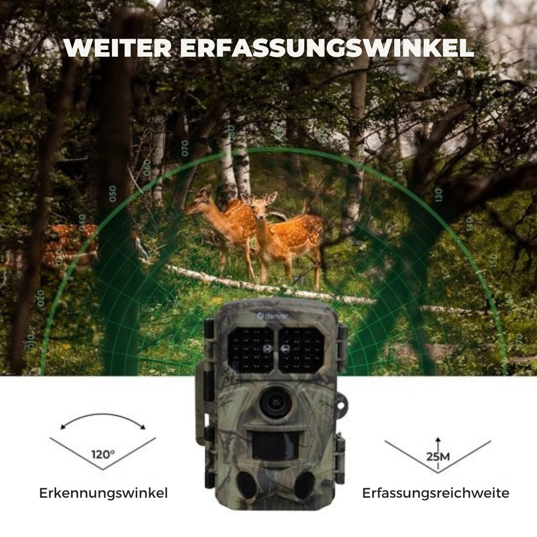 Denver Wildkamera mit Nachtsicht und WiFi - 4K Ultra HD - LCD-Bildschirm - Wasserdicht - WCT8026