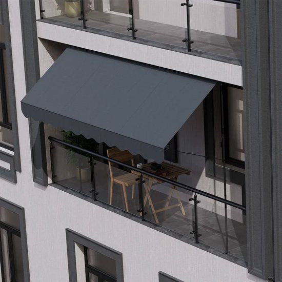 Klammermarkise Kapstadt 400x120 cm - Grau