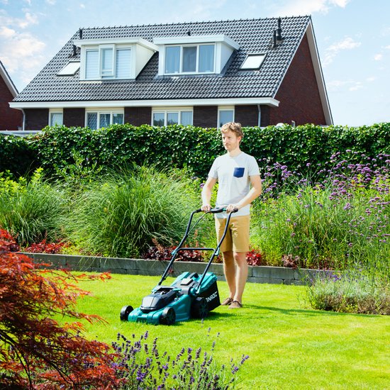 VONROC Akku-Rasenmäher 40V - 38cm - Zentrale Höhenverstellung - Inkl. zwei 4.0Ah Akkus und Doppel-Schnellladegerät