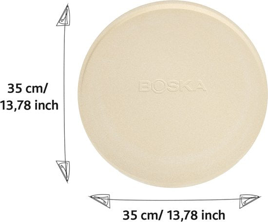 Boska Pizzastein Deluxe L - für Backofen & BBQ - Krustenpizza - Ø 35 cm - BBQ-Zubehör