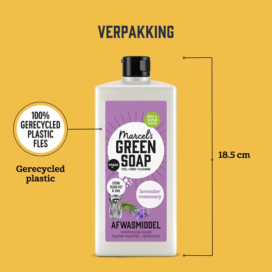 Marcel's Green Soap Spülmittel – Lavendel & Rosmarin – 6 x 500 ml
