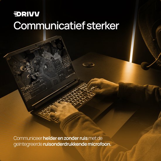 Drivv. PRO Wireless Gaming Headset mit Mikrofon - Bluetooth Game Headset geeignet für PS4, PS5, Xbox Serie und PC - Wireless 2.4GHz