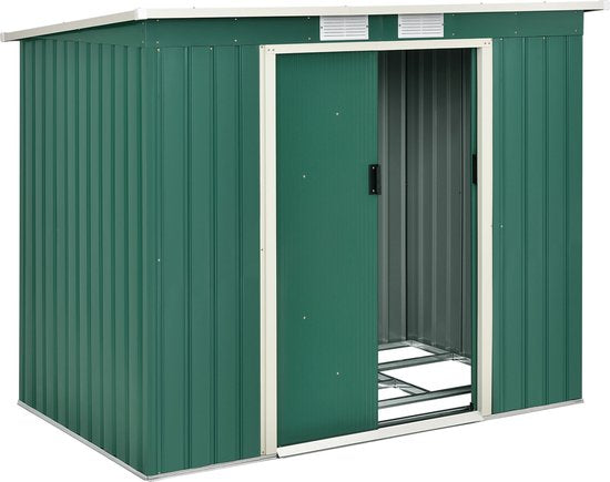 Metall-Gartenhaus - Größe M - Dunkelgrün