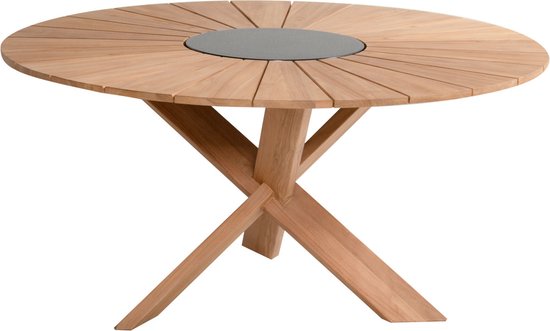 Hartman Provence Runder Gartentisch 150 cm – Natur-Teakholz