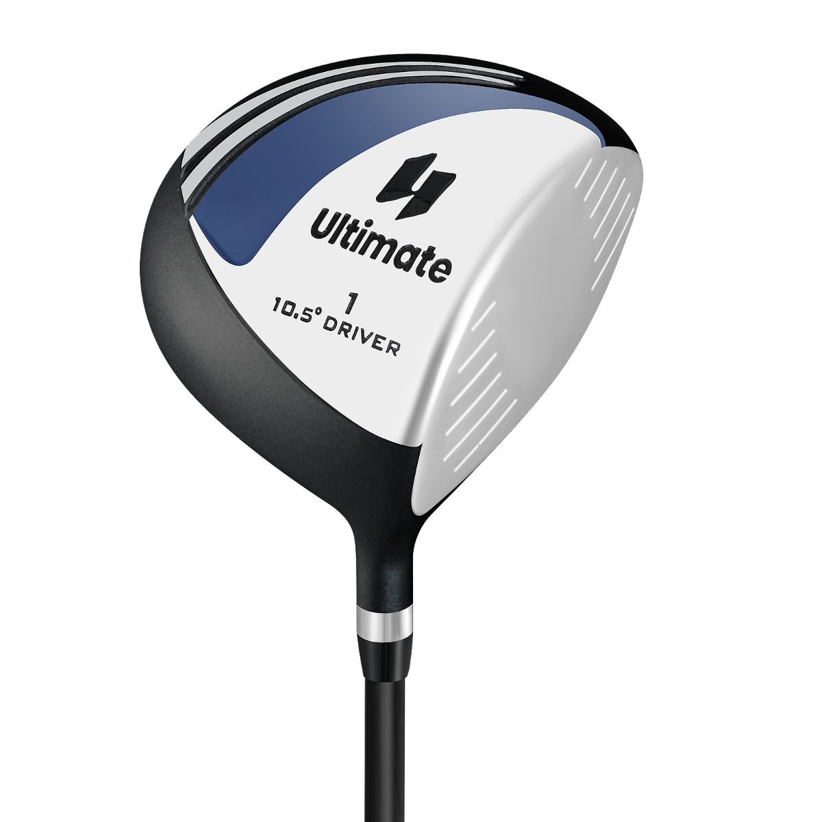 Coast Golf-Driver für Herren – 460-ccm-Schlägerkopf – Graphitschaft – Schwarz und Silber