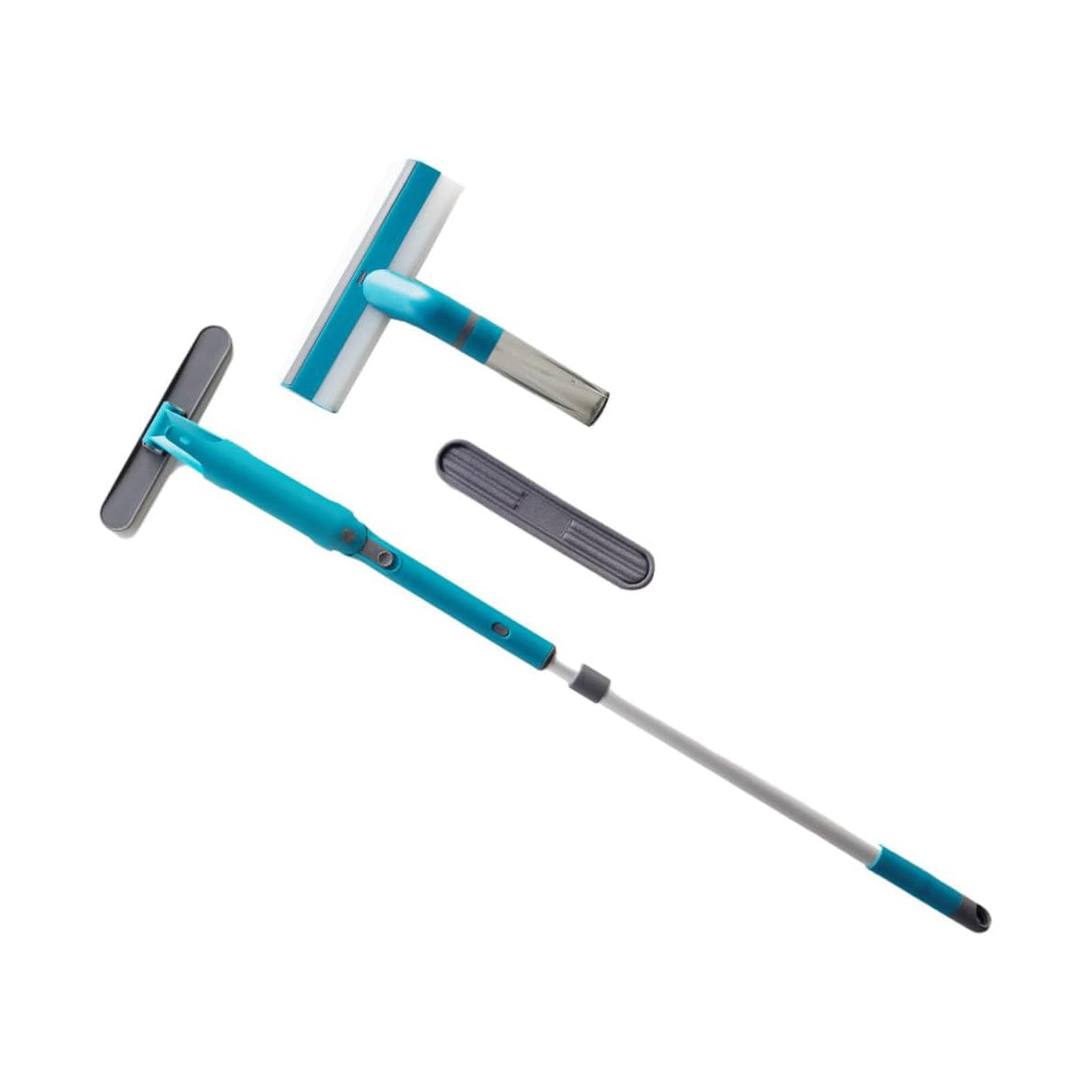 Livington WindowBuddy 3-in-1-Fensterreiniger mit Teleskopstiel und Schmutzwassertank