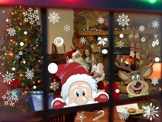 Giftmas - Fensteraufkleber - Weihnachten - Rentier - 50 Stück