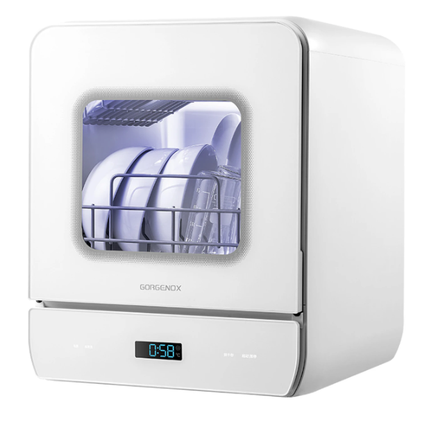 GORGENOX Tischgeschirrspüler für 3 Gedecke – 4-in-1 mit UV-Sterilisation