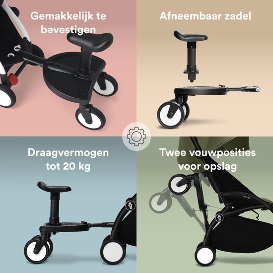 Stokke YOYO Board – Einfach am YOYO-Kinderwagen zu befestigen – Zusätzlicher Sitzplatz für Kinder bis 20 kg