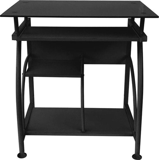 Schreibtisch Laptop-Computertisch - platzsparend - 70 cm x 50 cm - schwarz