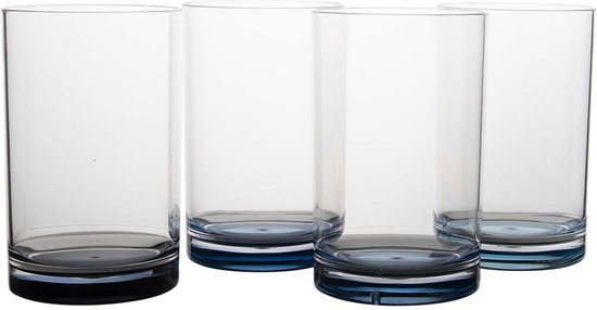 Gimex – Colour Line – Wasserglas – Sky – 320 ml – 4 Stück
