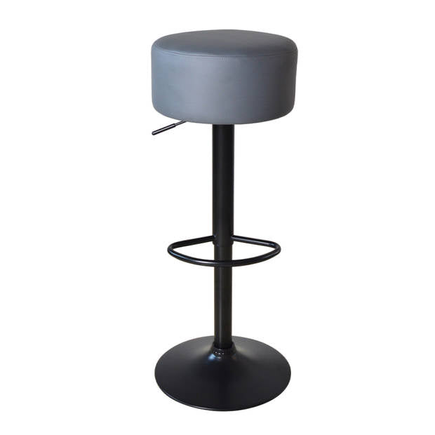 VDD Elegante Barhocker mit grauem Sitz und verstellbarer Höhe - 38x92 cm