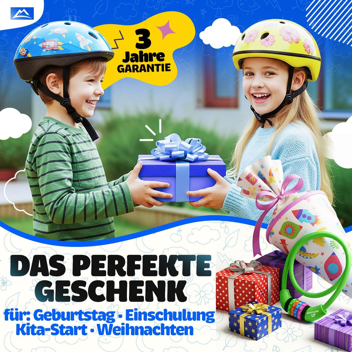 NEXTCOVER® Kinderfahrradschloss - 4-stelliger Code - Scooterschloss Extra robust & sicher - Grün