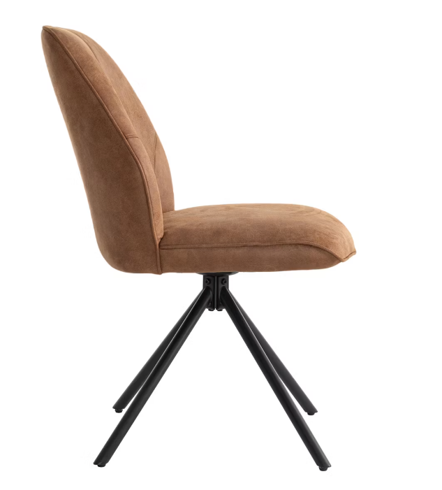 Criks Design Nova Esstisch-Drehstuhl - 2er-Set - Cognac - 54 x 64 x 87 cm