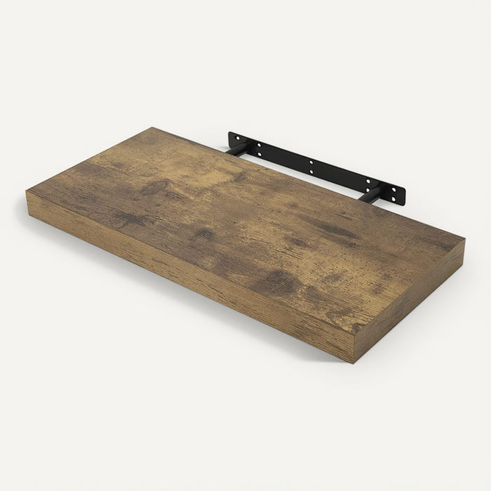 Woltu Wandregal – 1 Stück – MDF – 38 mm – Wandmontage – 10 kg – Rustikales Braun