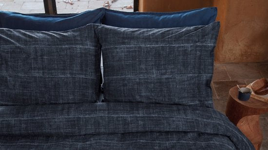Vtwonen Vintage Indigo Bettbezug - Lits-Jumeaux - 240x200/220 - Dunkelblau